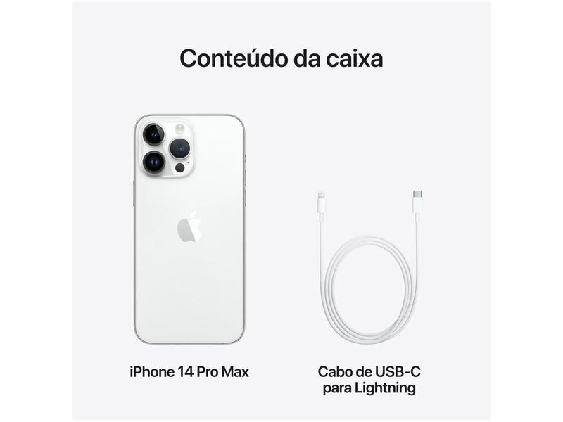 Apple iPhone 14 Pro Max 128GB Prateado 6,7” 48MP - iPhone 14 Pro